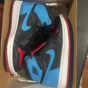 Womens air Jordan 1 high OG powder blue gym red